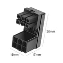 ATX GPU Adapter Elbow Head 8Pin 6Pin Female to 8Pin 6Pin Male 180 Degree Angled Power Steering Connector for Desktop Video Card