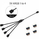 Sync Motherboard Cable 4PIN 12V RGB 3PIN 5V ARGB 1 to 2/1 to 3/1 to 4/1to 5 Extension line