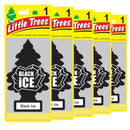 5PCS Little Trees Car Air Freshener Hanging Paper Tree Pack Black Ice New Car Scent Car Home Fragrance Long-Lasting Accessory