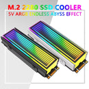 5V/3Pin ARGB AURA Sync Computer 2280 SSD M2 Radiator Aluminum PC RGB M.2 Nvme Cooler Heatsink Solid State Drive Heat Sink Cooler