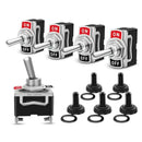 5Pcs Heavy Duty Car Boat Rocker Toggle Switch 15A 250V 2Pin SPST ON/OFF Rocker Switches with Waterproof Boot Spst Rocker Switch
