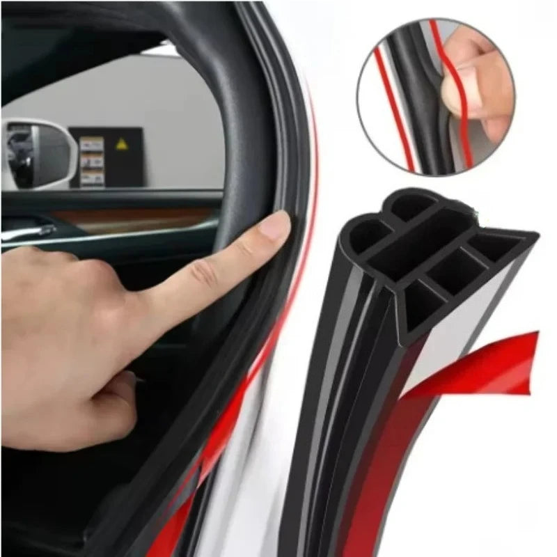 3-Layer Seal Strip Car Door Seal Strips Sound Insulation Weatherstrip Accessories Auto 4M Rubber Strips
